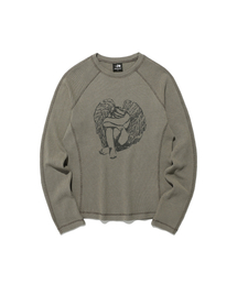 CRYING ANGEL WAFFLE L/S TEE_BEIGE(NG2EFUT556A)