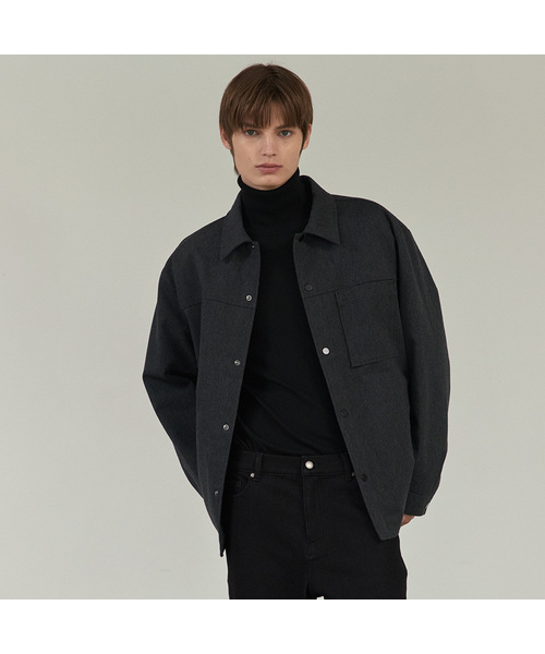 MINDBRIDGE(マインドブリッジ)の「デニムライクパディングシャケット(シャツ/ブラウス・メンズ・ダークグレー・100/110/95/105)」の1枚目の写真
