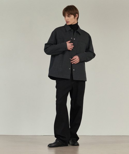 MINDBRIDGE(マインドブリッジ)の「デニムライクパディングシャケット(シャツ/ブラウス・メンズ・ダークグレー・100/110/95/105)」の2枚目の写真