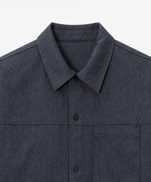 MINDBRIDGE(マインドブリッジ)の「デニムライクパディングシャケット(シャツ/ブラウス・メンズ・ダークグレー・100/110/95/105)」の5枚目の写真