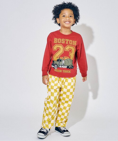 F.O.KIDS(エフオーキッズ)の「働く車ナンバリングTシャツ(Tシャツ/カットソー・キッズ・グレー/アイボリー/レッド・80/90/100/110/120/130/140)」の6枚目の写真