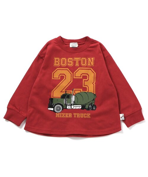 F.O.KIDS(エフオーキッズ)の「働く車ナンバリングTシャツ(Tシャツ/カットソー・キッズ・グレー/アイボリー/レッド・80/90/100/110/120/130/140)」の4枚目の写真