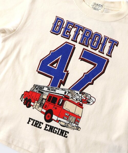 F.O.KIDS(エフオーキッズ)の「働く車ナンバリングTシャツ(Tシャツ/カットソー・キッズ・グレー/アイボリー/レッド・80/90/100/110/120/130/140)」の11枚目の写真