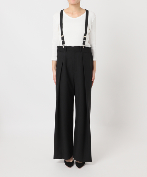PROVOKE (プロヴォーク)の「【PROVOKE/プロヴォーク】suspenders tuck pants(スラックス・レディース・ブラック/チャコールグレー・36/38)」の8枚目の写真