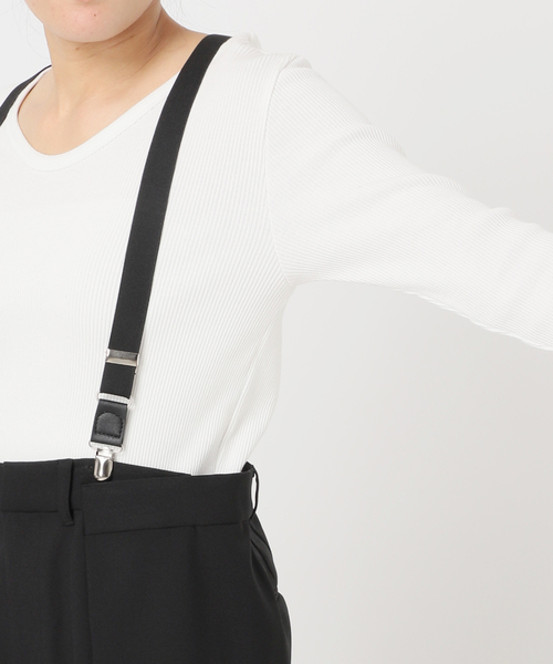 PROVOKE (プロヴォーク)の「【PROVOKE/プロヴォーク】suspenders tuck pants(スラックス・レディース・ブラック/チャコールグレー・36/38)」の14枚目の写真