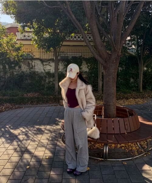 FDR(エフディーアール)の「Slant Pleats Multi Cargo Sweat Pants M.Gray(スウェットパンツ・レディース・ヘザーグレー・LARGE/SMALL)」の13枚目の写真
