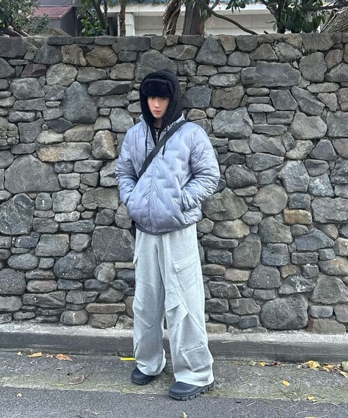 FDR(エフディーアール)の「Slant Pleats Multi Cargo Sweat Pants M.Gray(スウェットパンツ・レディース・ヘザーグレー・LARGE/SMALL)」の9枚目の写真