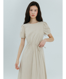 Unbalance String Dress, Beige