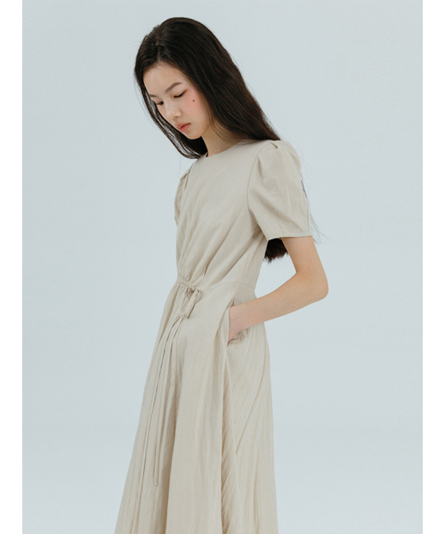 ETMON（エトモン）の「Unbalance String Dress, Beige（ワンピース・レディース・その他・S/M）」の3枚目の写真