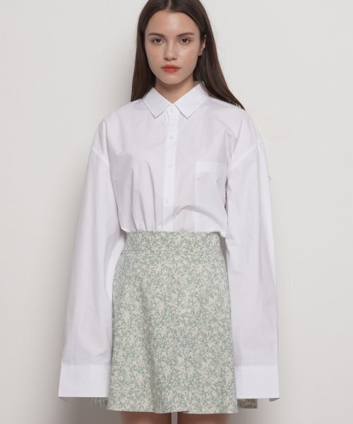 THE-ABON（エイボン）の「MW617 crop over shirts blue（Tシャツ/カットソー・メンズ・ブルー・FREE）」の2枚目の写真