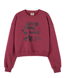DANGLEDROP（ダングルドロップ）の「DGDP GOOD THING クロップマンツーマンピンク（スウェット）」