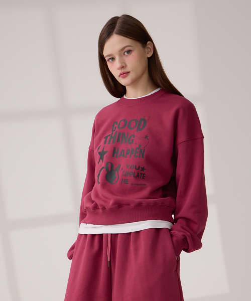 DANGLEDROP(ダングルドロップ)の「DGDP GOOD THING クロップマンツーマンピンク(スウェット・レディース・その他・M/S)」の5枚目の写真