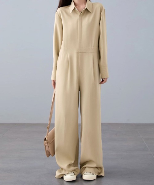 シャツデザインジャンプスーツ（サロペット/オーバーオール）｜ONEP