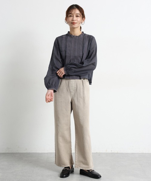 studio CLIP（スタディオクリップ）の「フロントレースブラウス（シャツ/ブラウス・レディース・ベージュ/ホワイト/スモーク・MEDIUM/LARGE）」の11枚目の写真