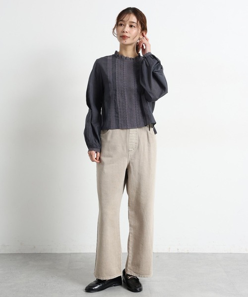 studio CLIP（スタディオクリップ）の「フロントレースブラウス（シャツ/ブラウス・レディース・ベージュ/ホワイト/スモーク・MEDIUM/LARGE）」の12枚目の写真