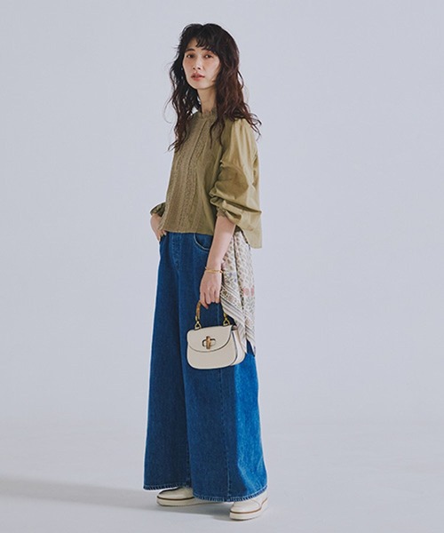 studio CLIP（スタディオクリップ）の「フロントレースブラウス（シャツ/ブラウス・レディース・ベージュ/ホワイト/スモーク・MEDIUM/LARGE）」の15枚目の写真