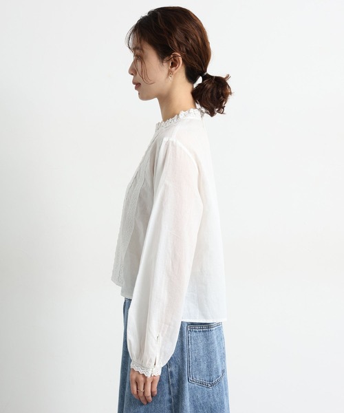 studio CLIP（スタディオクリップ）の「フロントレースブラウス（シャツ/ブラウス・レディース・ベージュ/ホワイト/スモーク・MEDIUM/LARGE）」の22枚目の写真