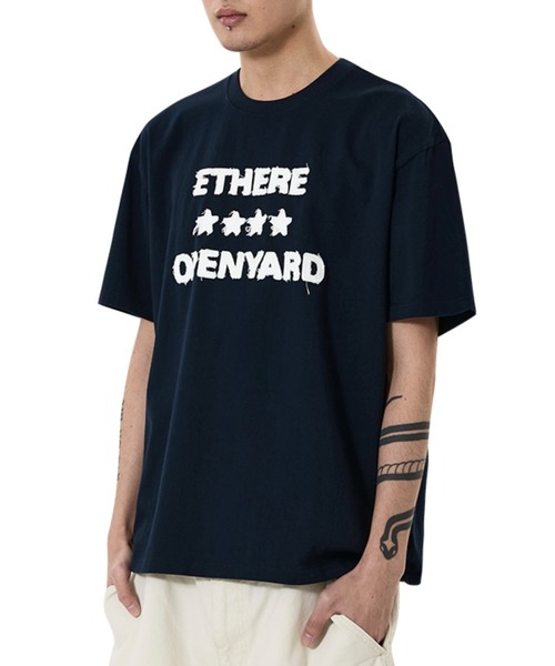 OY(オーワイ)の「『OY/オーワイ』FRAYED EDGE TEE/フレイドエッジTシャツ(Tシャツ/カットソー・メンズ・ネイビー/ブラック/グレー・L/M)」の1枚目の写真
