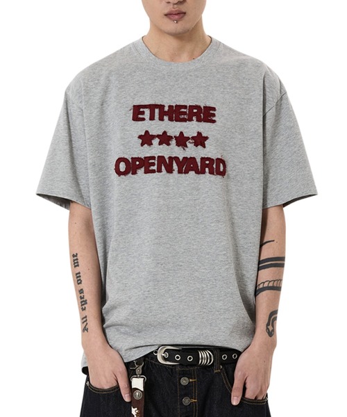 OY(オーワイ)の「『OY/オーワイ』FRAYED EDGE TEE/フレイドエッジTシャツ(Tシャツ/カットソー・メンズ・ネイビー/ブラック/グレー・L/M)」の3枚目の写真