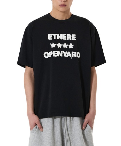 OY(オーワイ)の「『OY/オーワイ』FRAYED EDGE TEE/フレイドエッジTシャツ(Tシャツ/カットソー・メンズ・ネイビー/ブラック/グレー・L/M)」の2枚目の写真