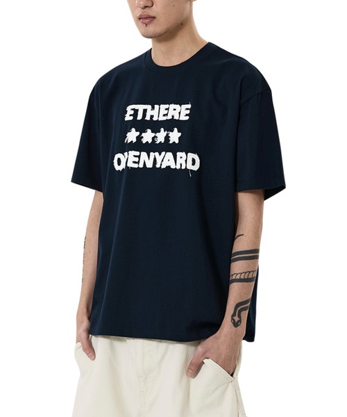 OY(オーワイ)の「『OY/オーワイ』FRAYED EDGE TEE/フレイドエッジTシャツ(Tシャツ/カットソー・メンズ・ネイビー/ブラック/グレー・L/M)」の4枚目の写真