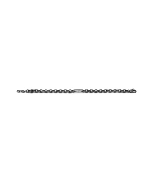 ARMANI EXCHANGE（アルマーニエクスチェンジ）の「アルマーニ・エクスチェンジ アクセサリー メンズ ブレスレット ガンメタル AXG0174040（ブレスレット・メンズ・チャコールグレー・FREE）」の4枚目の写真