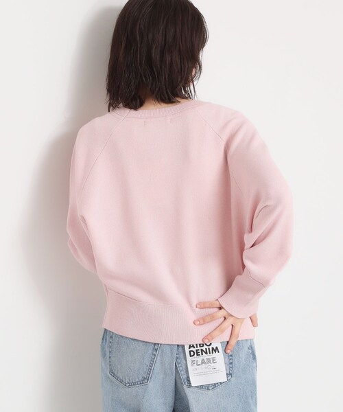 THE SHOP TK （ザ ショップ ティーケー ）の「【着丈が選べる】スウェットライクラメジャカードニット（ニット/セーター・レディース・ピンク/アイボリー/アイボリー系/グレー系/グレー/ピンク系1・99）」の7枚目の写真