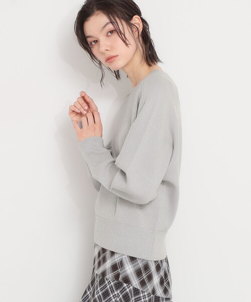 THE SHOP TK （ザ ショップ ティーケー ）の「【着丈が選べる】スウェットライクラメジャカードニット（ニット/セーター・レディース・ピンク/アイボリー/アイボリー系/グレー系/グレー/ピンク系1・99）」の13枚目の写真