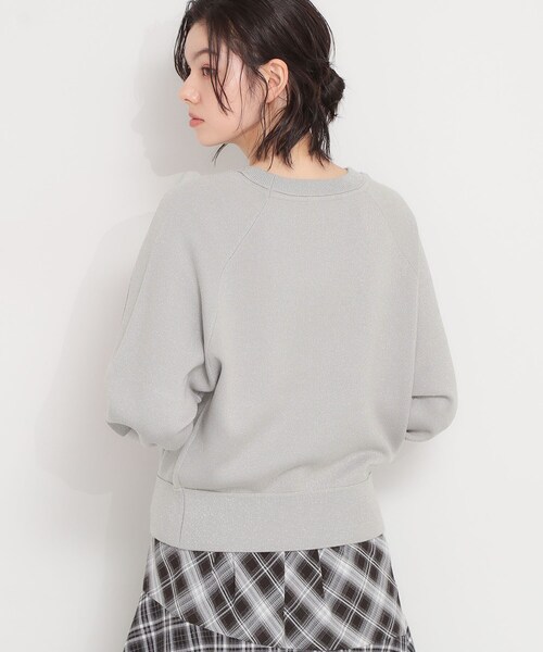 THE SHOP TK （ザ ショップ ティーケー ）の「【着丈が選べる】スウェットライクラメジャカードニット（ニット/セーター・レディース・ピンク/アイボリー/アイボリー系/グレー系/グレー/ピンク系1・99）」の14枚目の写真