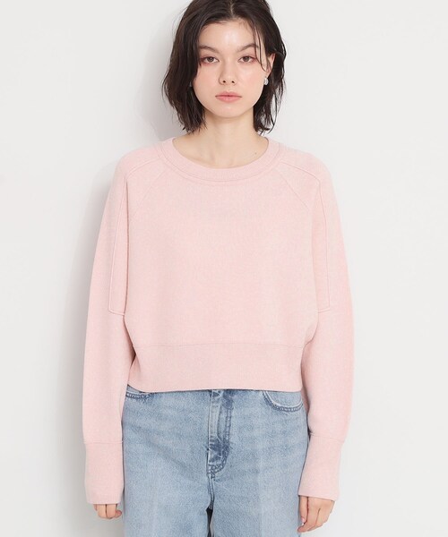 THE SHOP TK （ザ ショップ ティーケー ）の「【着丈が選べる】スウェットライクラメジャカードニット（ニット/セーター・レディース・ピンク/アイボリー/アイボリー系/グレー系/グレー/ピンク系1・99）」の17枚目の写真