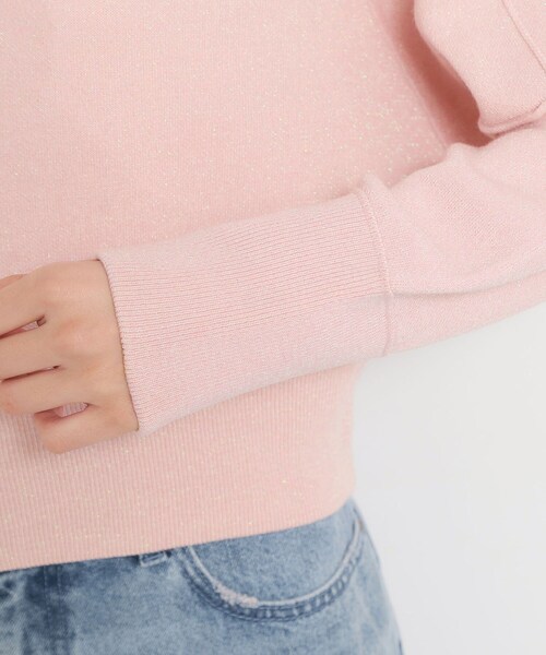 THE SHOP TK （ザ ショップ ティーケー ）の「【着丈が選べる】スウェットライクラメジャカードニット（ニット/セーター・レディース・ピンク/アイボリー/アイボリー系/グレー系/グレー/ピンク系1・99）」の22枚目の写真