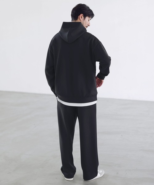 SPU(スプ)の「【セットアップ対応】防シワ・接触冷感・抗ピリング・ウォッシャブル ハイポンチスウェットパンツ(スウェットパンツ・メンズ・ブラック/グレー系/杢グレー/グレー/ネイビー/チャコール/ダークブラウン・XL/L/M/S)」の16枚目の写真