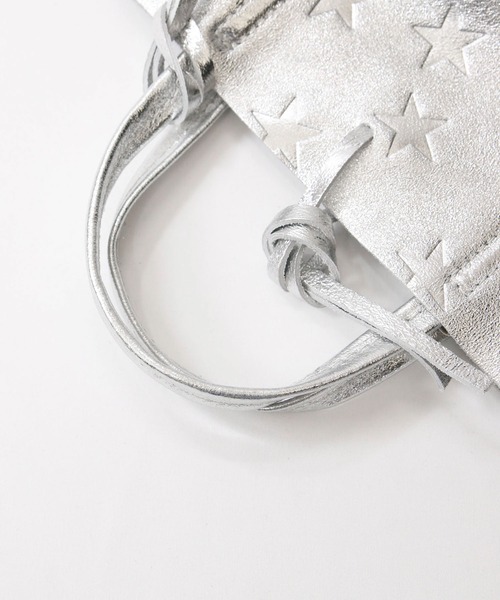 Gready Brilliant（グレディブリリアン）の「スターミニレザートート（トートバッグ・レディース・シルバー・FREE）」の6枚目の写真