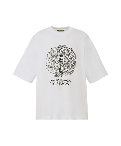 Onitsuka Tiger(オニツカタイガー)の「GRAPHIC TEE / グラフィックティー(Tシャツ/カットソー・レディース・ホワイト/ブラック・S/XS/XL/L/M)」の1枚目の写真
