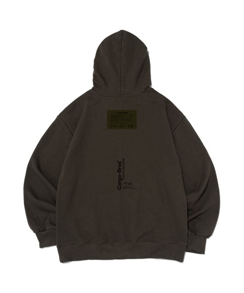 CARGOBROS(カーゴブロス)の「レタリングポイントオーバーフィットフードTシャツ(カーキ)(パーカー・メンズ・その他・SMALL/MEDIUM/LARGE/X-LARGE/S-M/M-L/L-XL/XL-XXL)」の2枚目の写真