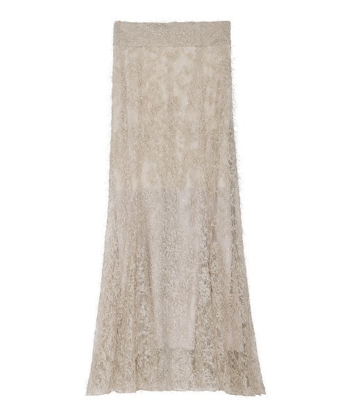 Ameri（アメリ）の「SHEER FEATHER MERMAID SKIRT（スカート・レディース・ブラック/グレイッシュベージュ・SMALL/MEDIUM）」の13枚目の写真