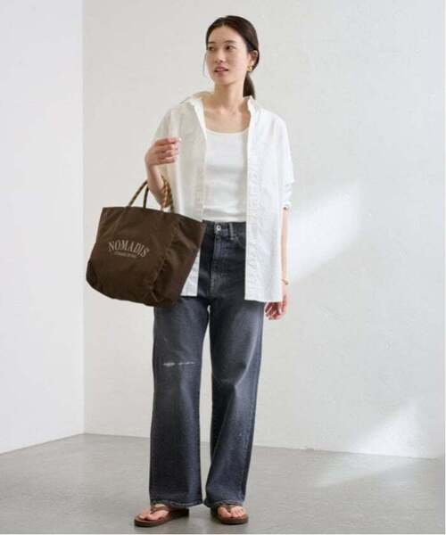 FRAMeWORK（フレームワーク）の「≪追加≫コットンレギュラーカラーシャツ 2（シャツ/ブラウス・レディース・スカイブルー/ホワイト・FREE）」の4枚目の写真