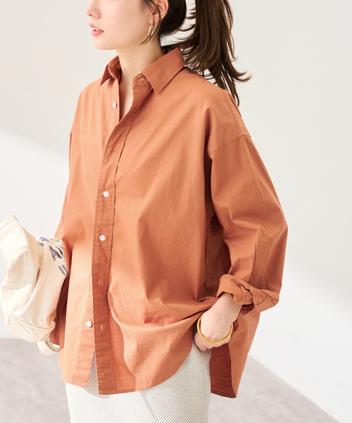 FRAMeWORK（フレームワーク）の「≪追加≫コットンレギュラーカラーシャツ 2（シャツ/ブラウス・レディース・スカイブルー/ホワイト・FREE）」の8枚目の写真