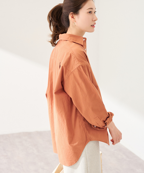 FRAMeWORK（フレームワーク）の「≪追加≫コットンレギュラーカラーシャツ 2（シャツ/ブラウス・レディース・スカイブルー/ホワイト・FREE）」の9枚目の写真