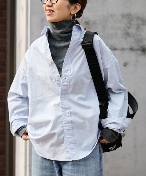 FRAMeWORK（フレームワーク）の「≪追加≫コットンレギュラーカラーシャツ 2（シャツ/ブラウス・レディース・スカイブルー/ホワイト・FREE）」の21枚目の写真