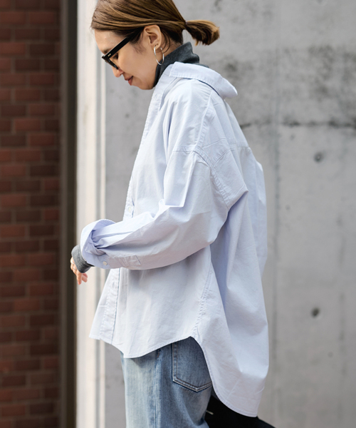 FRAMeWORK（フレームワーク）の「≪追加≫コットンレギュラーカラーシャツ 2（シャツ/ブラウス・レディース・スカイブルー/ホワイト・FREE）」の22枚目の写真