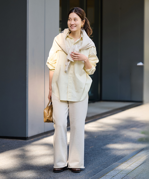 FRAMeWORK（フレームワーク）の「≪追加≫コットンレギュラーカラーシャツ 2（シャツ/ブラウス・レディース・スカイブルー/ホワイト/ライトイエロー/ブラウン・FREE）」の6枚目の写真