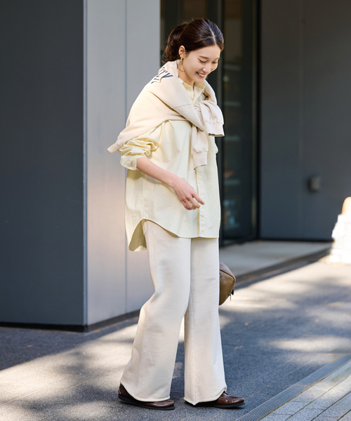 FRAMeWORK（フレームワーク）の「≪追加≫コットンレギュラーカラーシャツ 2（シャツ/ブラウス・レディース・スカイブルー/ホワイト/ライトイエロー/ブラウン・FREE）」の7枚目の写真