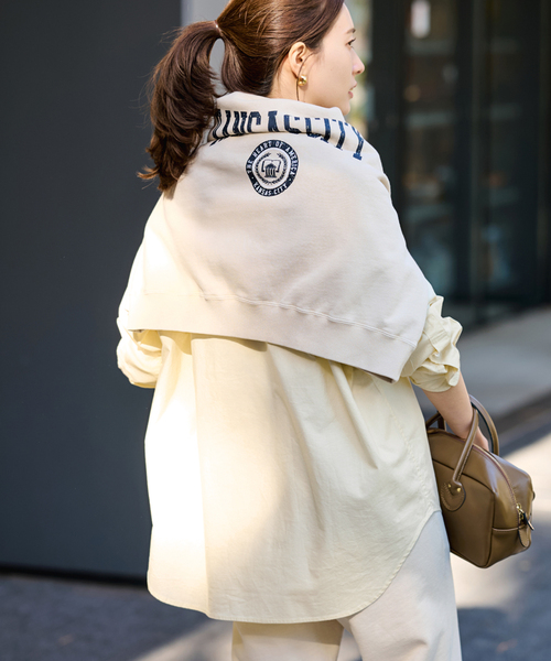 FRAMeWORK（フレームワーク）の「≪追加≫コットンレギュラーカラーシャツ 2（シャツ/ブラウス・レディース・スカイブルー/ホワイト/ライトイエロー/ブラウン・FREE）」の11枚目の写真