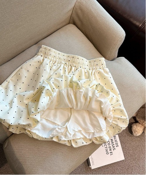 Per sist ence(パーシエンス)の「ドット柄ミニバルーンスカパン(インナーパンツ付き)(スカート・レディース・アイボリー/ブラック・ONE SIZE)」の5枚目の写真