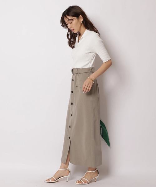 JUSGLITTY（ジャスグリッティー）の「スキッパータイトドッキングワンピース（ワンピース・レディース・オフホワイト/レッド/ネイビー・2/1）」の5枚目の写真