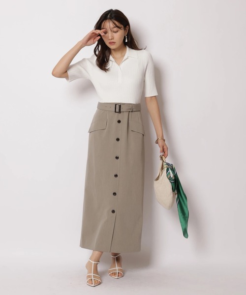 JUSGLITTY（ジャスグリッティー）の「スキッパータイトドッキングワンピース（ワンピース・レディース・オフホワイト/レッド/ネイビー・2/1）」の6枚目の写真