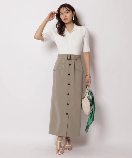 JUSGLITTY（ジャスグリッティー）の「スキッパータイトドッキングワンピース（ワンピース・レディース・オフホワイト/レッド/ネイビー・2/1）」の7枚目の写真