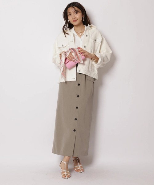 JUSGLITTY（ジャスグリッティー）の「スキッパータイトドッキングワンピース（ワンピース・レディース・オフホワイト/レッド/ネイビー・2/1）」の14枚目の写真