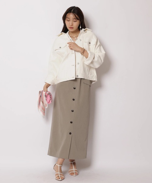 JUSGLITTY（ジャスグリッティー）の「スキッパータイトドッキングワンピース（ワンピース・レディース・オフホワイト/レッド/ネイビー・2/1）」の15枚目の写真